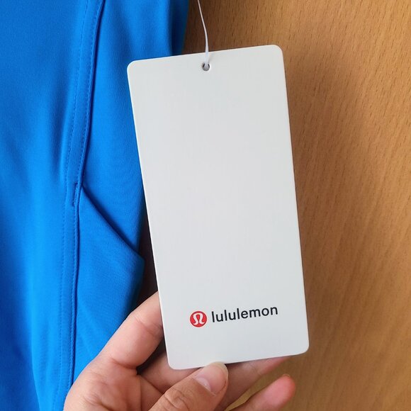 Lululemon Logo Waistband High-Rise Training Crop 21" Poolside Blue Leggings 4 - Picture 4 of 11